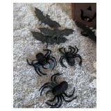Halloween Decorative Set - Metal Lantern + Ghost Garland + Bats/Spiders Halloween Decorative Set - Metal Lantern + Ghost Garland + Bats/Spiders