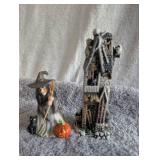 Halloween Ceramic Decorative Set - Haunted House and Witch Halloween Ceramic Decorative Set - Haunted House and Witch
