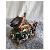 Halloween Post Office Miniature Ceramic Figurine Scene Halloween Post Office Miniature Ceramic Figurine Scene