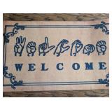 Sign Language Welcome Door Mat Sign Language Welcome Door Mat