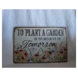 Decorative Garden Quote Metal Sign - 12x8 in Decorative Garden Quote Metal Sign - 12x8 in