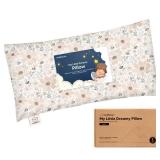 Toddler Pillow with Pillowcase - 10x18 My Little Dreamy Kids Travel Bed Pillows for Sleeping, Organic Cotton Small Pillowcase, Soft and Breathable, Machine Washable, Toddlers 2-5 Years Old (Flora Vale Toddler Pillow with Pillowcase - 10x18 My Little Dreamy Kids Travel Bed Pillows for Sleeping, Organic Cotton Small Pillowcase, Soft and Breathable, Machine Washable, Toddlers 2-5 Years Old (Flora Vale
