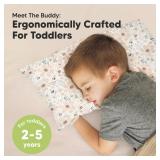 Toddler Pillow with Pillowcase - 10x18 My Little Dreamy Kids Travel Bed Pillows for Sleeping, Organic Cotton Small Pillowcase, Soft and Breathable, Machine Washable, Toddlers 2-5 Years Old (Flora Vale Toddler Pillow with Pillowcase - 10x18 My Little Dreamy Kids Travel Bed Pillows for Sleeping, Organic Cotton Small Pillowcase, Soft and Breathable, Machine Washable, Toddlers 2-5 Years Old (Flora Vale