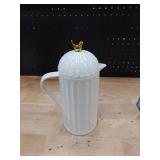 WOLFF 1 Liter White Bird Thermal Coffee Carafe, Plastic Exterior with Glass Lining Insulated Beverage Dispenser for Hot and Cold Drinks, Thermos Bottle for Tea, Water Pitcher - White, 34floz/1L - Reta WOLFF 1 Liter White Bird Thermal Coffee Carafe, Plastic Exterior with Glass Lining Insulated Beverage Dispenser for Hot and Cold Drinks, Thermos Bottle for Tea, Water Pitcher - White, 34floz/1L - Reta