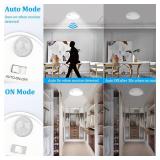 2-Pack Battery Operated Motion Sensor LED Ceiling Light, 7.2inch Flush Mount Light Fixture 6000K, Wireless Motion Activated Ceiling Lamp in 400LM for Closet Pantry Laundry Stair(Battery Not Included)  2-Pack Battery Operated Motion Sensor LED Ceiling Light, 7.2inch Flush Mount Light Fixture 6000K, Wireless Motion Activated Ceiling Lamp in 400LM for Closet Pantry Laundry Stair(Battery Not Included)