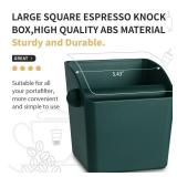 IAOSEN Large Square Knock Box Shock-absorbent Knock Box Espresso with Removable Knock Bar and Non-Slip Base Espresso Accessories for Home/Office (Large Green Knock Box with Tamper Mat) IAOSEN Large Square Knock Box Shock-absorbent Knock Box Espresso with Removable Knock Bar and Non-Slip Base Espresso Accessories for Home/Office (Large Green Knock Box with Tamper Mat)