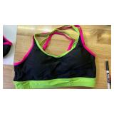 HANNA NIKOLE black pink green swimsuit size large - HANNA NIKOLE black pink green swimsuit size large -