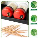 Blue Sky Toothpicks In Dispenser - 300 Premium Wooden Food Picks | Disposable and Eco-Friendly Design for Easy Party Snacking and Elegant Home Dining - Retail: $5 Blue Sky Toothpicks In Dispenser - 300 Premium Wooden Food Picks | Disposable and Eco-Friendly Design for Easy Party Snacking and Elegant Home Dining - Retail: $5