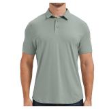 netdraw Mens Ultra Soft Bamboo Viscose Polo Curved Hem UPF 50+ Casual Collared Golf Shirt, Sage, Small - Retail: $25 netdraw Mens Ultra Soft Bamboo Viscose Polo Curved Hem UPF 50+ Casual Collared Golf Shirt, Sage, Small - Retail: $25