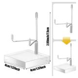 Kigley 8 Pcs Adjustable Metal Arm Display Stand Crystal Holder Easel Display with Acrylic Base Easel Rock Mineral Stand for Geodes Mineral Agate Collection (Silver,1.57 x 1.57 x 2.95 Inches) - Retail: Kigley 8 Pcs Adjustable Metal Arm Display Stand Crystal Holder Easel Display with Acrylic Base Easel Rock Mineral Stand for Geodes Mineral Agate Collection (Silver,1.57 x 1.57 x 2.95 Inches) - Retail:
