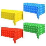 Oudain 54 x 108 Inch Colorful Building Block Tablecloths Disposable Waterproof Table Cover Building Block Theme Party Decoration Brick Table Cloth for Birthday(Yellow Red Blue Green,4 Pcs) - Retail: $ Oudain 54 x 108 Inch Colorful Building Block Tablecloths Disposable Waterproof Table Cover Building Block Theme Party Decoration Brick Table Cloth for Birthday(Yellow Red Blue Green,4 Pcs) - Retail: $