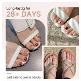 UNA GELLA Toe Nail Tips Full Cover, 216 Pcs Square Round Toe Nail Press Ons Clear Pre-Shape Gel Toe Nail Tips Double Matte Acrylic Fake Toenails Extensions DIY Home Nail Salon for Women, 15 Sizes - Re UNA GELLA Toe Nail Tips Full Cover, 216 Pcs Square Round Toe Nail Press Ons Clear Pre-Shape Gel Toe Nail Tips Double Matte Acrylic Fake Toenails Extensions DIY Home Nail Salon for Women, 15 Sizes - Re