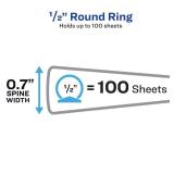 Avery Economy View 3 Ring Binder, 0.5\ Round Rings, 100-Sheet Capacity, 0.7 Inch Wide Spine, Great for Home, School Supplies, Office, or Organization Needs, 1 Black Binder (05751) - Retail: $9 Avery Economy View 3 Ring Binder, 0.5\ Round Rings, 100-Sheet Capacity, 0.7 Inch Wide Spine, Great for Home, School Supplies, Office, or Organization Needs, 1 Black Binder (05751) - Retail: $9