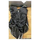 B2PRITY Black One-Piece Swimsuit with White Trim size large  - Retail: $25 B2PRITY Black One-Piece Swimsuit with White Trim size large  - Retail: $25
