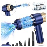 JONYJ Handheld Car Vacuum Cleaner, 16000PA Hand Held Vacuum Portable Cordless, 2 in 1 Air Duster and Vacuum Cleaner with LED Light, Multi-Nozzles, 120W High Power Mini Vacuum for Home, Pet, Office - R JONYJ Handheld Car Vacuum Cleaner, 16000PA Hand Held Vacuum Portable Cordless, 2 in 1 Air Duster and Vacuum Cleaner with LED Light, Multi-Nozzles, 120W High Power Mini Vacuum for Home, Pet, Office - R
