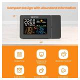 SMARTRO SC91 Projection Alarm Clock for Bedrooms with Weather Station, Wireless Indoor Outdoor Thermometer, Temperature Humidity Monitor Gauge Hygrometer - Retail: $34 SMARTRO SC91 Projection Alarm Clock for Bedrooms with Weather Station, Wireless Indoor Outdoor Thermometer, Temperature Humidity Monitor Gauge Hygrometer - Retail: $34