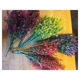 20 Bundles Artificial Lavender Flowers for Outdoors Summer Decor, UV Resistant Fake Flowers Plastic Faux Plants Wedding Kitchen Office Table Centerpieces Home Porch Yards Cemetery Decor(Mix Colors) -  20 Bundles Artificial Lavender Flowers for Outdoors Summer Decor, UV Resistant Fake Flowers Plastic Faux Plants Wedding Kitchen Office Table Centerpieces Home Porch Yards Cemetery Decor(Mix Colors) -