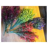 20 Bundles Artificial Lavender Flowers for Outdoors Summer Decor, UV Resistant Fake Flowers Plastic Faux Plants Wedding Kitchen Office Table Centerpieces Home Porch Yards Cemetery Decor(Mix Colors) -  20 Bundles Artificial Lavender Flowers for Outdoors Summer Decor, UV Resistant Fake Flowers Plastic Faux Plants Wedding Kitchen Office Table Centerpieces Home Porch Yards Cemetery Decor(Mix Colors) -