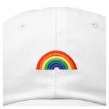 DALIX Rainbow Baseball Cap Womens Hats Cute Hat Soft Cotton Caps in White And Black - Retail: $20 DALIX Rainbow Baseball Cap Womens Hats Cute Hat Soft Cotton Caps in White And Black - Retail: $20