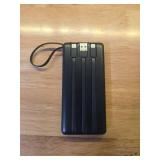 VRURC Portable Charger with Built in Cables, Slim Power Bank 10000mAh, USB C Battery Pack Travel Essential, 5 Outputs 2 Inputs Phone Charging Bank for iPhone 16 15 14 13,Samsung,Android-Black(1 Pack)  VRURC Portable Charger with Built in Cables, Slim Power Bank 10000mAh, USB C Battery Pack Travel Essential, 5 Outputs 2 Inputs Phone Charging Bank for iPhone 16 15 14 13,Samsung,Android-Black(1 Pack)