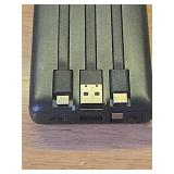 VRURC Portable Charger with Built in Cables, Slim Power Bank 10000mAh, USB C Battery Pack Travel Essential, 5 Outputs 2 Inputs Phone Charging Bank for iPhone 16 15 14 13,Samsung,Android-Black(1 Pack)  VRURC Portable Charger with Built in Cables, Slim Power Bank 10000mAh, USB C Battery Pack Travel Essential, 5 Outputs 2 Inputs Phone Charging Bank for iPhone 16 15 14 13,Samsung,Android-Black(1 Pack)