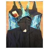 Performance Swimming Suit with Blue Pattern Large - Retail: $45 Performance Swimming Suit with Blue Pattern Large - Retail: $45