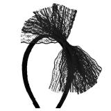 SUMERSHA Women Neon Lace Bow Headband 80s Costume Headwear Lace Bow Hair Accessory for 1980s Theme Party Halloween Hair Hoop - Retail: $7 SUMERSHA Women Neon Lace Bow Headband 80s Costume Headwear Lace Bow Hair Accessory for 1980s Theme Party Halloween Hair Hoop - Retail: $7
