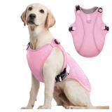 Kuoser Dog Cooling Vest for Large Dogs, Lightweight Doggie Cooler Jacket Breathable Mesh Pet Cooling Shirts Reflective Puppy Cool Harness for Beach, Hiking, Walking Pink XXL NEEDS WASHED  - Retail: $3 Kuoser Dog Cooling Vest for Large Dogs, Lightweight Doggie Cooler Jacket Breathable Mesh Pet Cooling Shirts Reflective Puppy Cool Harness for Beach, Hiking, Walking Pink XXL NEEDS WASHED  - Retail: $3