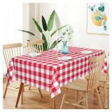 Mulbozy 2 Pcs Red and White Checkered Tablecloth, 54 × 108 inches Disposable Red Plaid Table Covers Plastic Gingham Tablecloth for Outdoor Picnic Birthday Baby Shower Holdiay Party Decoration - Retai Mulbozy 2 Pcs Red and White Checkered Tablecloth, 54 × 108 inches Disposable Red Plaid Table Covers Plastic Gingham Tablecloth for Outdoor Picnic Birthday Baby Shower Holdiay Party Decoration - Retai