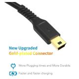 3ft Mini USB Cable, Standard USB 2.0 to Mini B Male Charger Cord Durable USB Mini to USB Charging Cable Compatible with PS3 Controller, MP3 Player, Camera, Dash Cam, Garmin GPS, Hero 3+(Black) - Retai 3ft Mini USB Cable, Standard USB 2.0 to Mini B Male Charger Cord Durable USB Mini to USB Charging Cable Compatible with PS3 Controller, MP3 Player, Camera, Dash Cam, Garmin GPS, Hero 3+(Black) - Retai