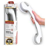 Safe-er-Grip Changing Lifestyles Suction Cup Grab Bars For Bathtubs and Showers; Safety Bathroom Assist Handle, White and Grey, 16 Inches - Retail: $12 Safe-er-Grip Changing Lifestyles Suction Cup Grab Bars For Bathtubs and Showers; Safety Bathroom Assist Handle, White and Grey, 16 Inches - Retail: $12