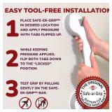 Safe-er-Grip Changing Lifestyles Suction Cup Grab Bars For Bathtubs and Showers; Safety Bathroom Assist Handle, White and Grey, 16 Inches - Retail: $12 Safe-er-Grip Changing Lifestyles Suction Cup Grab Bars For Bathtubs and Showers; Safety Bathroom Assist Handle, White and Grey, 16 Inches - Retail: $12