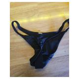 Zmart Women Thong Bikini Bottoms 1 Pack G String Sexy Low Waist Swimsuit Bottom Brazilian Cheeky Bathing Suit Bottoms Black M - Retail: $14 Zmart Women Thong Bikini Bottoms 1 Pack G String Sexy Low Waist Swimsuit Bottom Brazilian Cheeky Bathing Suit Bottoms Black M - Retail: $14