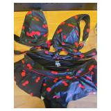 UNBRANDED Black Cherry Print Swim Dress Size 0XL - Retail: $45 UNBRANDED Black Cherry Print Swim Dress Size 0XL - Retail: $45