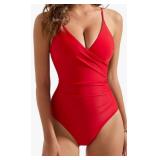 SUUKSESS Women Sexy Wrap Push Up One Piece Swimsuit Tummy Control Bathing Suit Small - SUUKSESS Women Sexy Wrap Push Up One Piece Swimsuit Tummy Control Bathing Suit Small -