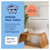Squatty Potty Slim Teak Toilet Stool - 7-inch Height | Original Bathroom Wood Stool for Natural Positioning Squatty Potty Slim Teak Toilet Stool - 7-inch Height | Original Bathroom Wood Stool for Natural Positioning