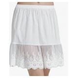 BEAUTELICATE 100percent Cotton Half Slip Skirt Extender with Lace Trim Vintage Underskirt - BEAUTELICATE 100percent Cotton Half Slip Skirt Extender with Lace Trim Vintage Underskirt -