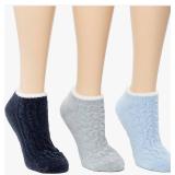 Cuddl Duds Women Cozy Lined Super Soft 3 Pair Pack Low Cut with Grippers Lounge Socks - Retail: $12 Cuddl Duds Women Cozy Lined Super Soft 3 Pair Pack Low Cut with Grippers Lounge Socks - Retail: $12