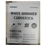White Shimmer Cardstock Paper, 120 Sheets 250gsm/92Ib Pearlescent Paper for Crafts, Double-sided Shiny Cardstock for Gift Wrapping Birthday Wedding Decoration UAP18120 - Retail: $20 White Shimmer Cardstock Paper, 120 Sheets 250gsm/92Ib Pearlescent Paper for Crafts, Double-sided Shiny Cardstock for Gift Wrapping Birthday Wedding Decoration UAP18120 - Retail: $20