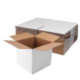 Hoikwo 8x8x8 Shipping Boxes Set of 25, White Corrugated Cardboard Box for Small Business for Packaging Mailing - Retail: $40 Hoikwo 8x8x8 Shipping Boxes Set of 25, White Corrugated Cardboard Box for Small Business for Packaging Mailing - Retail: $40