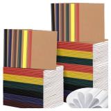 200 Pack Kraft Small Notebooks Bulk A6 Blank Unlined Pocket Notebook Mini Kraft Paper Journals Mini Sketchbooks for Travelers Home Office School Supplies, 4 x 5.5 Inch(Jewel Tone) - Retail: $53 200 Pack Kraft Small Notebooks Bulk A6 Blank Unlined Pocket Notebook Mini Kraft Paper Journals Mini Sketchbooks for Travelers Home Office School Supplies, 4 x 5.5 Inch(Jewel Tone) - Retail: $53