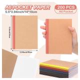 200 Pack Kraft Small Notebooks Bulk A6 Blank Unlined Pocket Notebook Mini Kraft Paper Journals Mini Sketchbooks for Travelers Home Office School Supplies, 4 x 5.5 Inch(Jewel Tone) - Retail: $53 200 Pack Kraft Small Notebooks Bulk A6 Blank Unlined Pocket Notebook Mini Kraft Paper Journals Mini Sketchbooks for Travelers Home Office School Supplies, 4 x 5.5 Inch(Jewel Tone) - Retail: $53