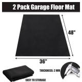 Yesland Garage Floor Mat (2 Pack), 48 x 36 Inch Oil Spill Protector, Waterproof Rubber Backing, Black, Absorbent for Cars, Motorcycles, Stains Yesland Garage Floor Mat (2 Pack), 48 x 36 Inch Oil Spill Protector, Waterproof Rubber Backing, Black, Absorbent for Cars, Motorcycles, Stains