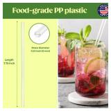 Glotoch Express 500PCS Individually Wrapped Clear Plastic Straws, 7.75 Glotoch Express 500PCS Individually Wrapped Clear Plastic Straws, 7.75