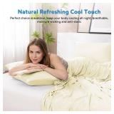 HOMFINE Cooling Blankets for Hot Sleepers - Summer Blanket Thin Lightweight Breathable Soft Double Side Enhanced Cooling for Bed Couch Sofa, Keep Cool for Night Sweats (Beige, 90 x 90 inches) - Retail HOMFINE Cooling Blankets for Hot Sleepers - Summer Blanket Thin Lightweight Breathable Soft Double Side Enhanced Cooling for Bed Couch Sofa, Keep Cool for Night Sweats (Beige, 90 x 90 inches) - Retail