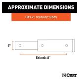 CURT 45781 8-Inch Long Trailer Hitch Extension with Hollow Shank for 2-Inch Receiver, 3,500 lbs - Retail: $52 CURT 45781 8-Inch Long Trailer Hitch Extension with Hollow Shank for 2-Inch Receiver, 3,500 lbs - Retail: $52