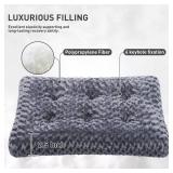KSIIA Washable Dog Bed Deluxe Plush Dog Crate Beds Comfy Kennel Pad Anti-Slip Pet Sleeping Mat for Large, Jumbo, Medium, Small Dogs Breeds, 21 x 13in, Dark Grey - Retail: $16 KSIIA Washable Dog Bed Deluxe Plush Dog Crate Beds Comfy Kennel Pad Anti-Slip Pet Sleeping Mat for Large, Jumbo, Medium, Small Dogs Breeds, 21 x 13in, Dark Grey - Retail: $16