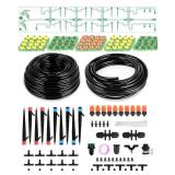 Drip Irrigation System for Watering Garden: 65FT Hydroponic Misting Device Kit with Tubing Hose for Potted Plants Outdoor Indoor Greenhouse Patio Raised Growing Flower Bed Lawn Tree Drip Irrigation System for Watering Garden: 65FT Hydroponic Misting Device Kit with Tubing Hose for Potted Plants Outdoor Indoor Greenhouse Patio Raised Growing Flower Bed Lawn Tree
