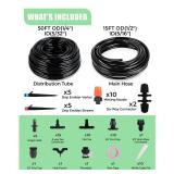 Drip Irrigation System for Watering Garden: 65FT Hydroponic Misting Device Kit with Tubing Hose for Potted Plants Outdoor Indoor Greenhouse Patio Raised Growing Flower Bed Lawn Tree Drip Irrigation System for Watering Garden: 65FT Hydroponic Misting Device Kit with Tubing Hose for Potted Plants Outdoor Indoor Greenhouse Patio Raised Growing Flower Bed Lawn Tree