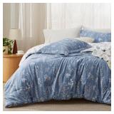 Bedsure Queen Comforter Set - Infinity Blue Bed Set, 3 Pieces Cute Floral Bedding, 1 Soft Reversible Botanical Flowers Comforter and 2 Pillow Shams - Retail: $50 Bedsure Queen Comforter Set - Infinity Blue Bed Set, 3 Pieces Cute Floral Bedding, 1 Soft Reversible Botanical Flowers Comforter and 2 Pillow Shams - Retail: $50